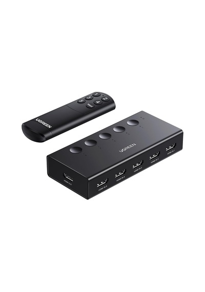 Hdmı Anahtarı 5'i 1 Arada Çıkış 4k 60hz, Uzaktan Kumandalı Hdmı Bölücü 5 Bağlantı Noktalı Switcher Seçici Kutu Desteği 3d Cec Hdr Hdcp2.2 Ps5/4/3 Xbox Nintendo Switch İle Uyumlu Roku Tv Fire