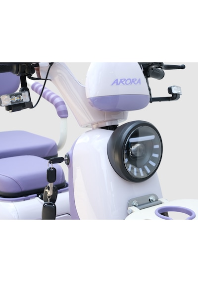 Arora Rüzgar New 650 W 3 Tekerlekli Elektrikli Motosiklet Lila