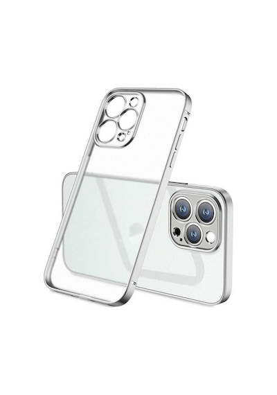 Apple Uyumlu iPhone 13 Pro Kılıf Zore Mat Gbox Kapak Gümüş