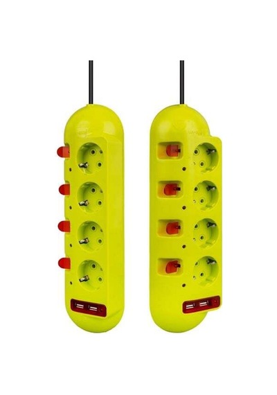 Vea Ve-e40usb 4'lü 2 Usb'li 1.5 Metre Ayrı Anahtarlı Grup Priz Diğer