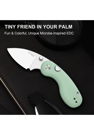 Kizer Microbe Kizer Button Liner Lock 14c28n G10 Kizerv 2742a4 Kamp Çakısı Kum