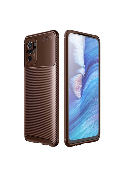 Xiaomi Poco M5s Kılıf Karbon Görünümlü Silikon Kamera Korumalı Üstün Koruma Pazarplus Siyah
