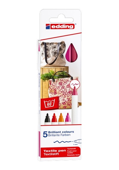 Edding Kumaş Boyama Kalemi Warm 5 Li  4500