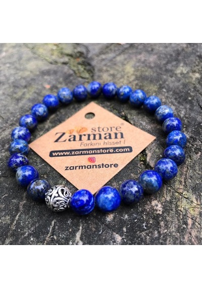 Lapis Lazuli Gümüş Aparatlı Bileklik