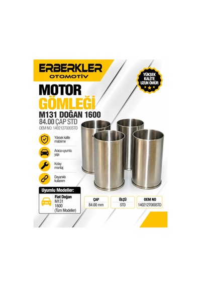 Motor Gömleği M131 Doğan 1600 84.00 Çap Std 1402127000std - Erb1761