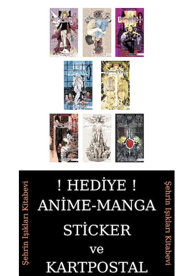 Death Note 6-7-8-9-10-11-12-13 Manga Seti 8 Kitap / Ölüm Defteri / Anime-manga Sticker Ve Kartpostal