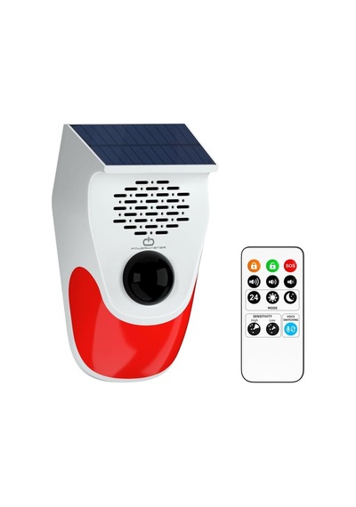 Kumandali Solar Sesli Işikli 120db Alarm Si Stemi