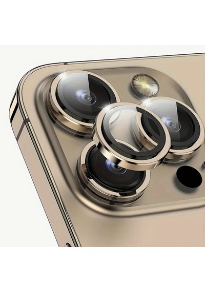 Iphone 14 Pro / 14 Pro Max Uyumlu Kamera Lens Koruyucu Gold