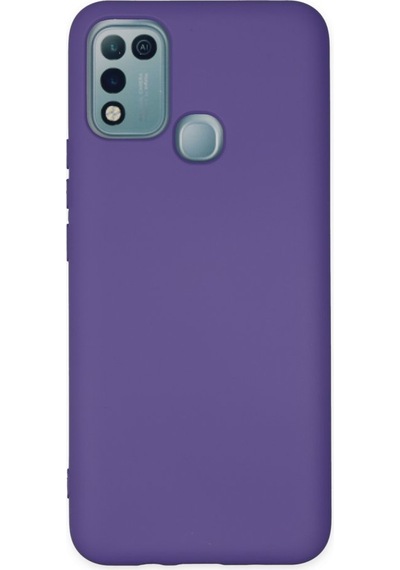 İnfinix Hot 10 Play İçi Kadife Kaplı Esnek Silikon Kapak Ryc/ Nano Lansman Mor