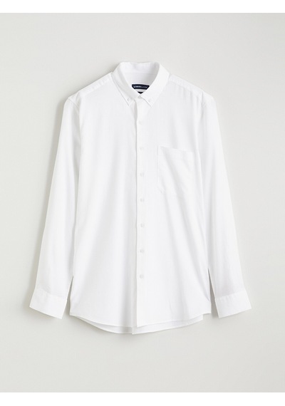 Lcwaıkıkı Classic Beyaz Regular Fit Gabardin Erkek Basic Gömlek