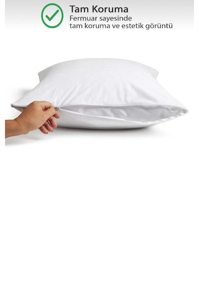 Oznhome Yastık Alezi Beyaz 2 Adet Beyaz