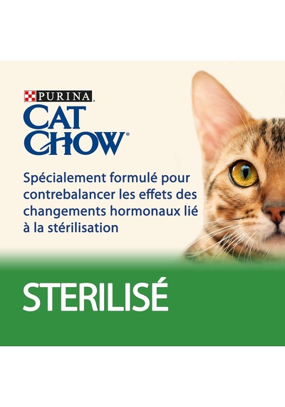 Cat Chow Sterilised Kuru Kedi Maması, Tavuklu, Kısırlaştırılmış, Yetişkin, 3 Kg