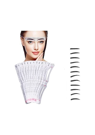 Microblading Kaş Şablonu 12 Farklı Çift Kaş Kalıcı Makyaj Şablon