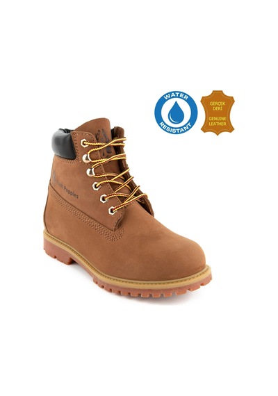 Hush Puppies Empresa 725039 Gerçek Deri, Anatomik, Waterresist Kadın Bot Tarçın