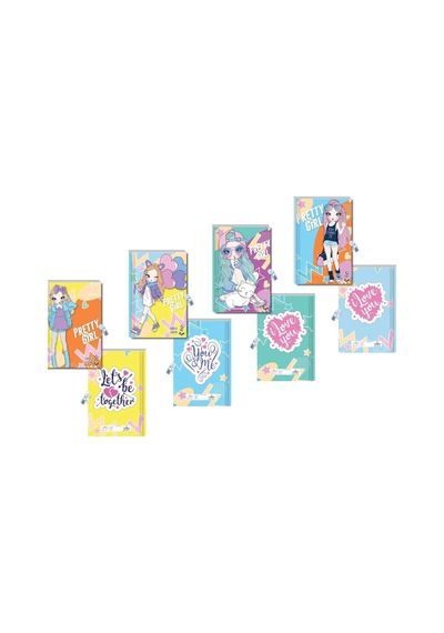 Lilamor Günlük Defter Kiltli Pretty Girl Koklu 14x20 144 Syf Çok Renkli