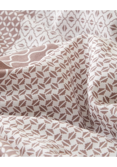 English Home Chain Patch Kolay Ütülenir Çift Kişilik Nevresim Takımı 200x220 Cm Mürdüm