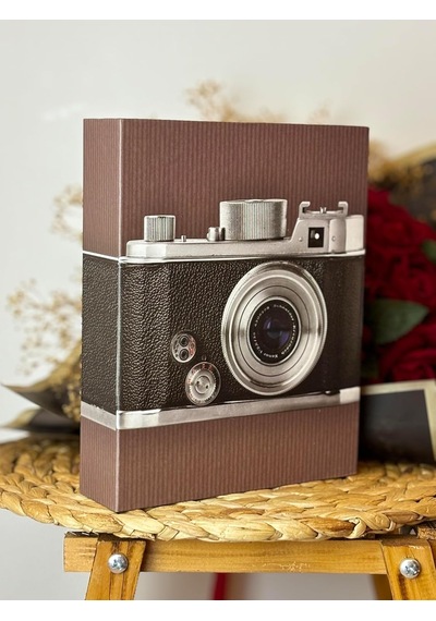 Fotoğraf Albümü 10x15cm 200 Lük Renkli Fotoğraf Makinesi Desenli Anı Albümü