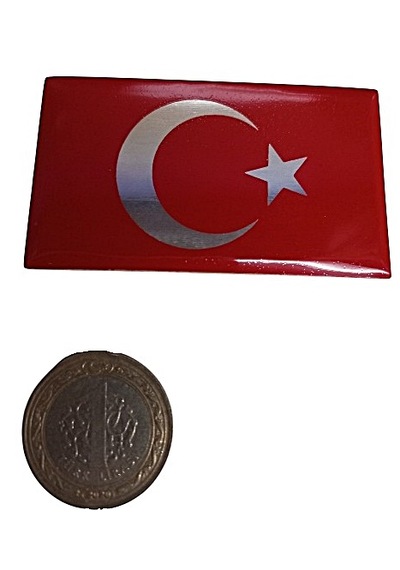 3d Damla Kabartmalı Türk Bayrağı Sticker Bayrak Arma 2 Adet 01 Etiket