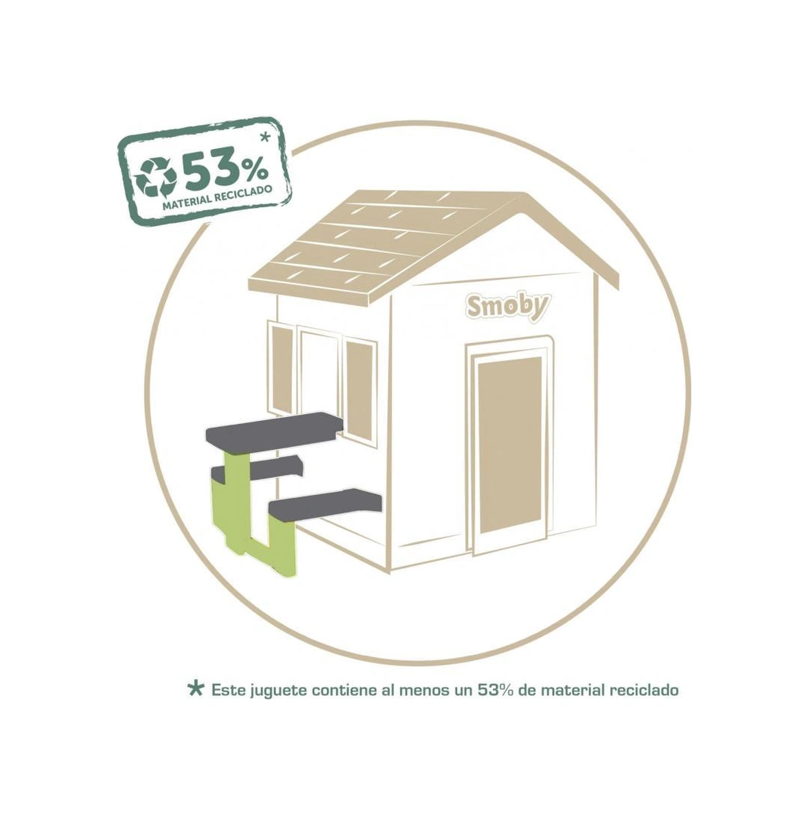 Smoby Oyun Evleri Aksesuarı - Piknik Masası 810927 Gri