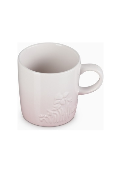 Le Creuset Jardin Çiçek Desenli Seramik Kupa Shell Pink