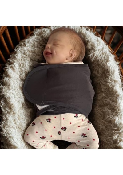 Bebek Kundak Kemer Ayarlanabilir Ergonomik Yenidoğan Yarım Kundak Antrasit Açik Mavi