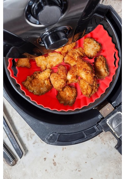 Airfryer Silikon Pişirme Kabı - Kırmızı - Tüm Airfryer'lara Uyumlu Silikon Kırmızı Diğer
