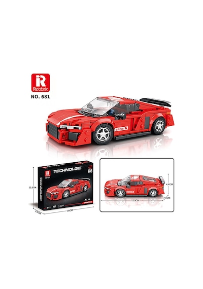 Reobrix Creator 681 Audi R8 Spor Araba Yaratıcı Yapı Blok Seti Building Blocks - 413 Parça