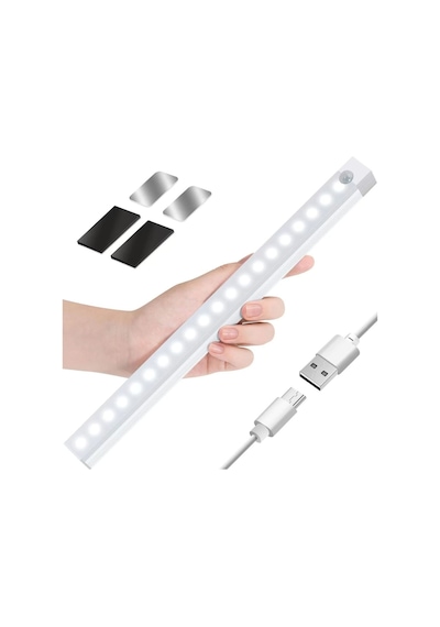 Waldern 30 Cm Sensörlü Şarjlı Şerit Led Işık 3in1 Beyaz-gün Işığı-nötr Renk Gün Işığı