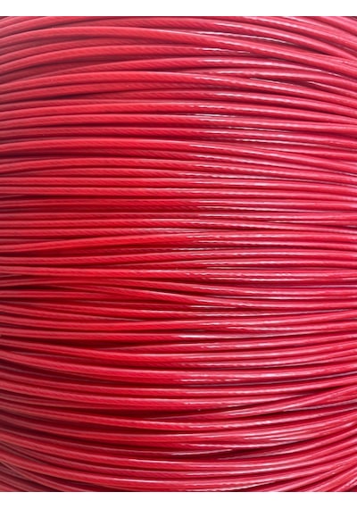 Kırmızı Izoleli Pvc Çelik Halat 2X3Mm 50 Metre