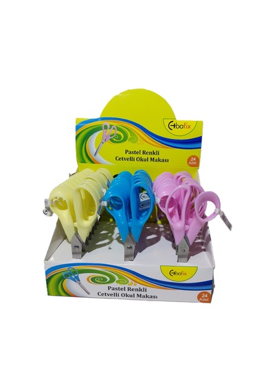 Bafix Okul Makası Cetvelli 13 Cm Pastel Renk Bfx-sa0498