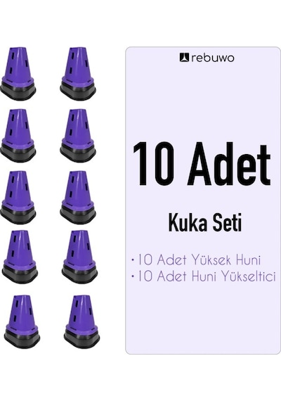 Rebuwo 10 Adet Modüler Kuka Seti Mor