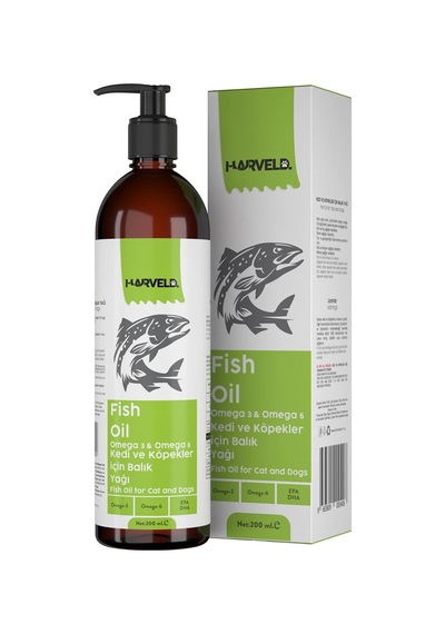 Fish Oil Kedi Köpek Omega 3 Omega 6 Kaynağı Eklem Sağlığı Bağışıklık Tamamlayıcı Balık Yağ 200ml