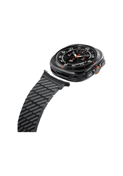 Pitaka Modern Serisi Karbon Fiber Galaxy Uyumlu Watch Ultra 47mm Kordon Black-grey Twill