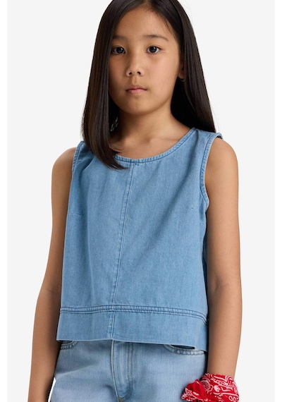 DeFacto Kız Çocuk Kolsuz Jean Bluz E6194A825SMNM28