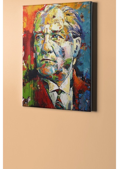 Webstyle Sayılarla Boyama Seti Kasnaklı Renkli Atatürk 4 50x65 Cm