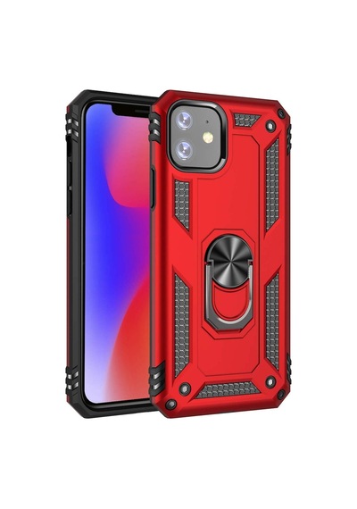 Teknomoda Apple Uyumlu iPhone 11 Kilif Yüzüklü Standli Armor Miknatisli Kapak 400525742