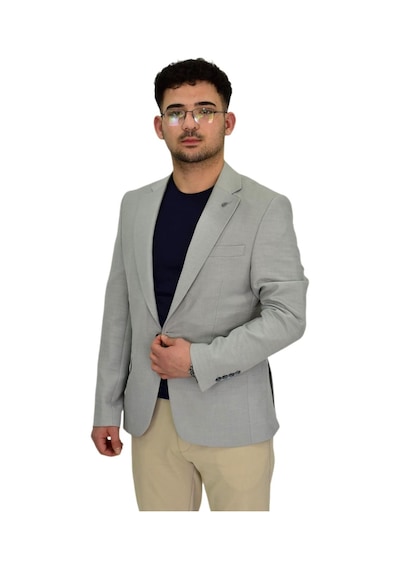 Erkek Gri Tek Spor Ceket Çift Yırtmaçlı Bgl-st04465 Gri