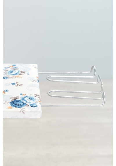 Mistik Home Rose Katlanır Dolaplı Ütü Masası Beyaz Gövde, Mavi Çiçek Desenli Beyaz/mavi