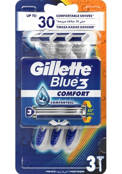 Gillette Blue3 Comfort Kullan-At Tıraş Bıçağı 3'lü