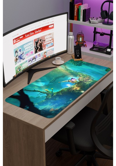 Ori And The Will Of The Wisps Dikişli Kauçuk Oyuncu Mousepad V3 - 90x40 Xxl Gaming Mouse Pad
