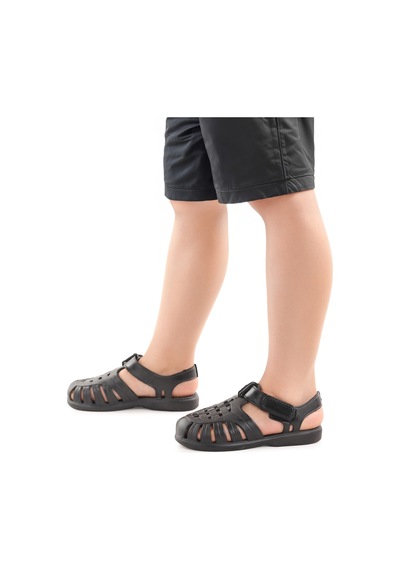 Kiko Kids Fina Günlük Deniz Havuz Plaj Erkek Çocuk Sandalet Ayakkabı Siyah