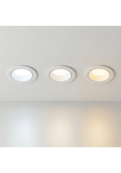 6'li Set 3 Renk Led Gömme Spot 8w Ct-5260 Beyaz Kasa 3200k 4000k 6400k Sıva Altı Yuvarlak Tavan Aydınlatma 110 Diğer