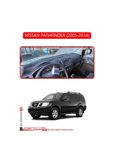 Nissan Pathfinder 2005-2014torpido Koruma Halısı Kırmızı Kenar