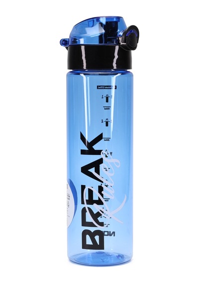 Su Matarası Tritan Geniş Ağız Su Şişesi Break Rules Spor Matarası Suluğu Bpasız 630 Ml Mavi 0102