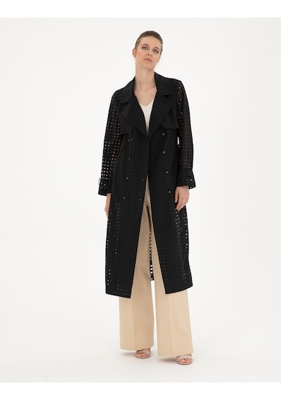 Pierre Cardin Kadın Siyah Trençkot 50282821-vr046 Siyah