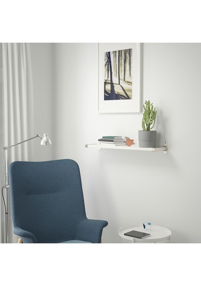 Ikea Bergshult/granhult Duvar Rafı 80x20 Cm Beyaz - Gümüş