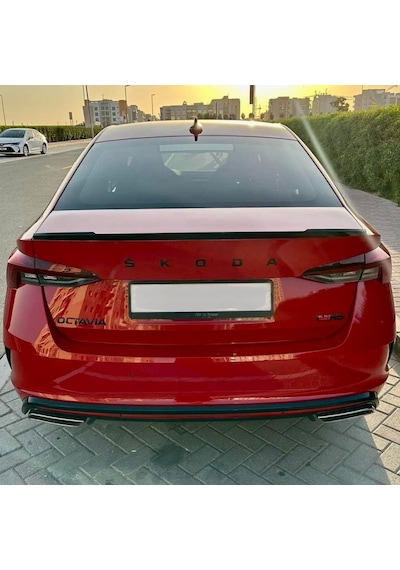 Skoda Octavia Vrs Bagaj Üstü Piano Black Spoiler 2020-