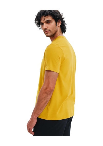 Arma Ar-ma Erkek Bisiklet Yaka Tişört Baskisiz Basic Örme Kumaş Regular Fit %100 Pamuk 30/1 Penye Süprem Y31344408202 Sarı-s1