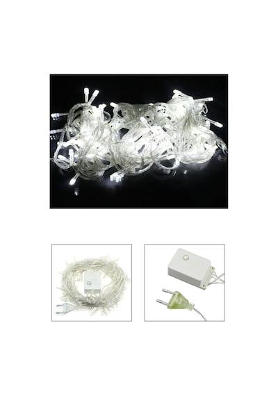 Beyaz 10 Metre Dekor Led - 100 Ledli 10 Metre Dekor Led - Yılbaşı Çam Ağacı Ledi - Led Işık Beyaz
