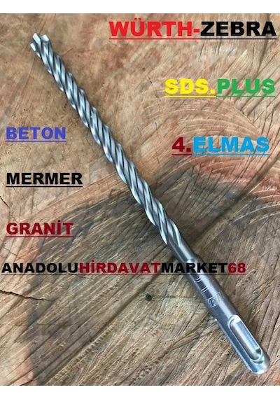 Würth 10*165 Sds Beton Delme Ucu Mermer Granit Delici Uç 4elmas